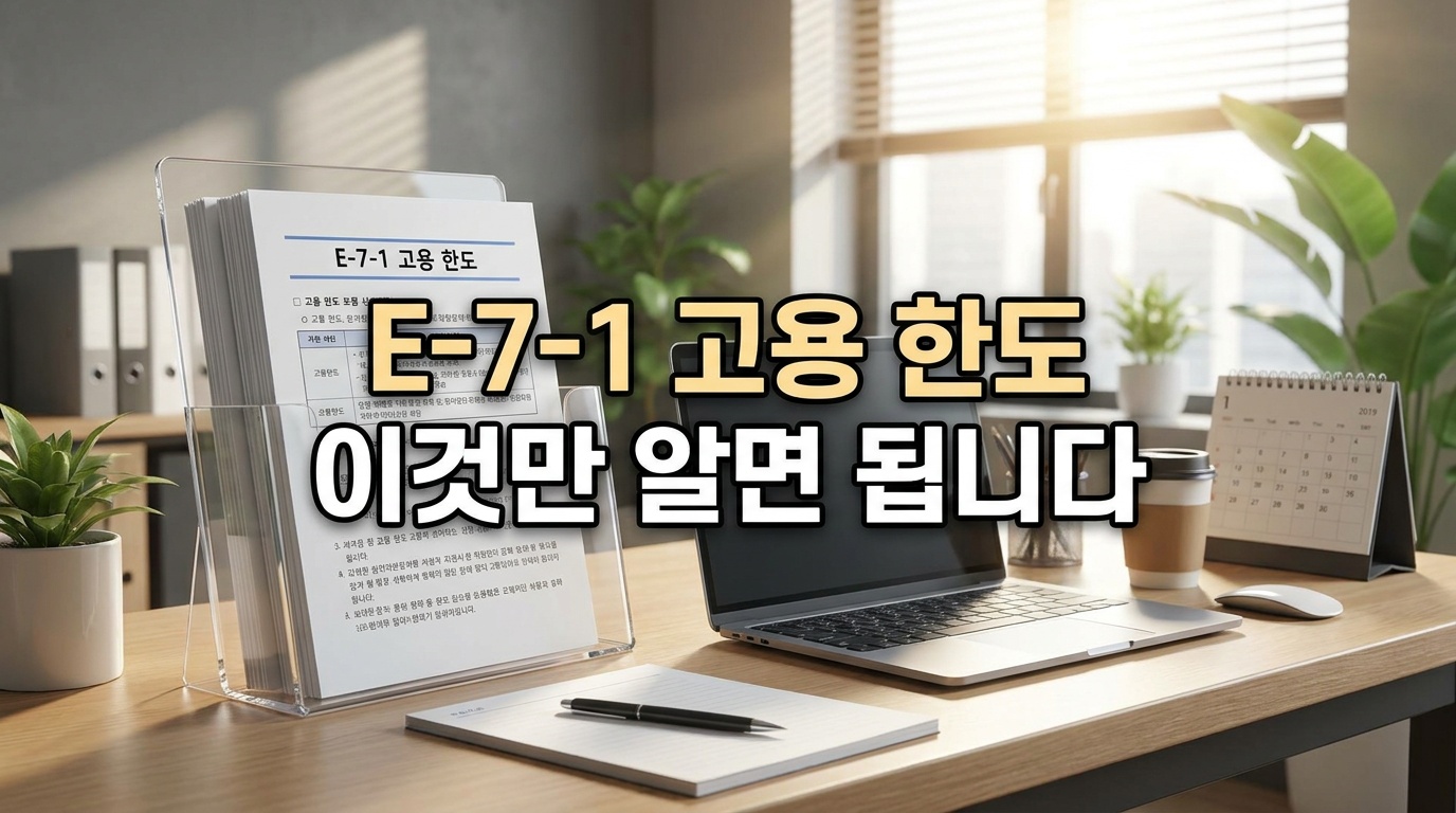 E-7-1 고용 한도 이것만 알면 됩니다