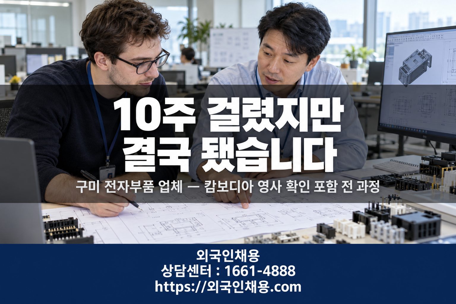 캄보디아 엔지니어 E-7-1 비자 허가 후기 — 외국인채용