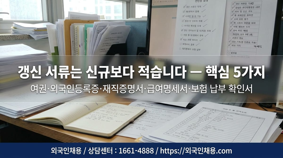 E-7-1 갱신 서류 준비 체크리스트 D-22