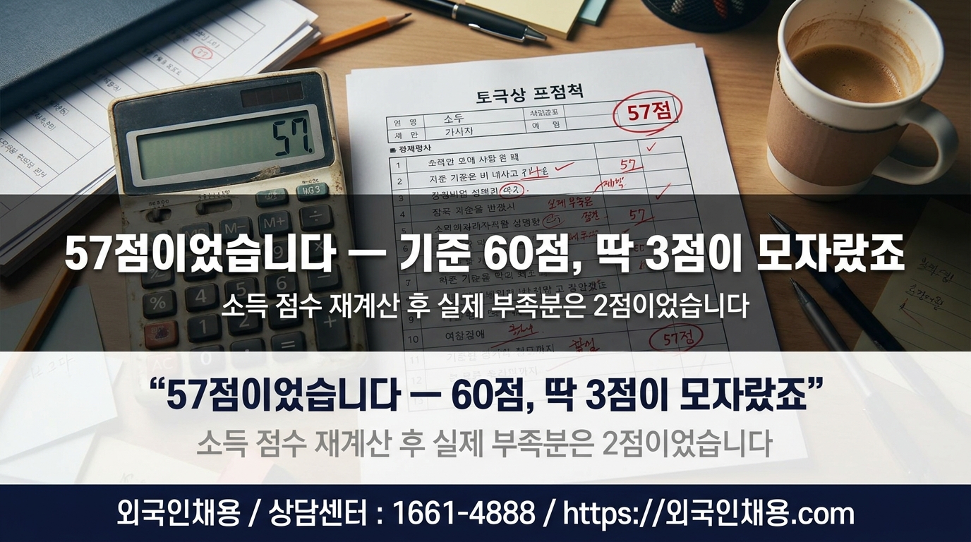 E-7-4 점수제 계산 오류와 재계산 방법