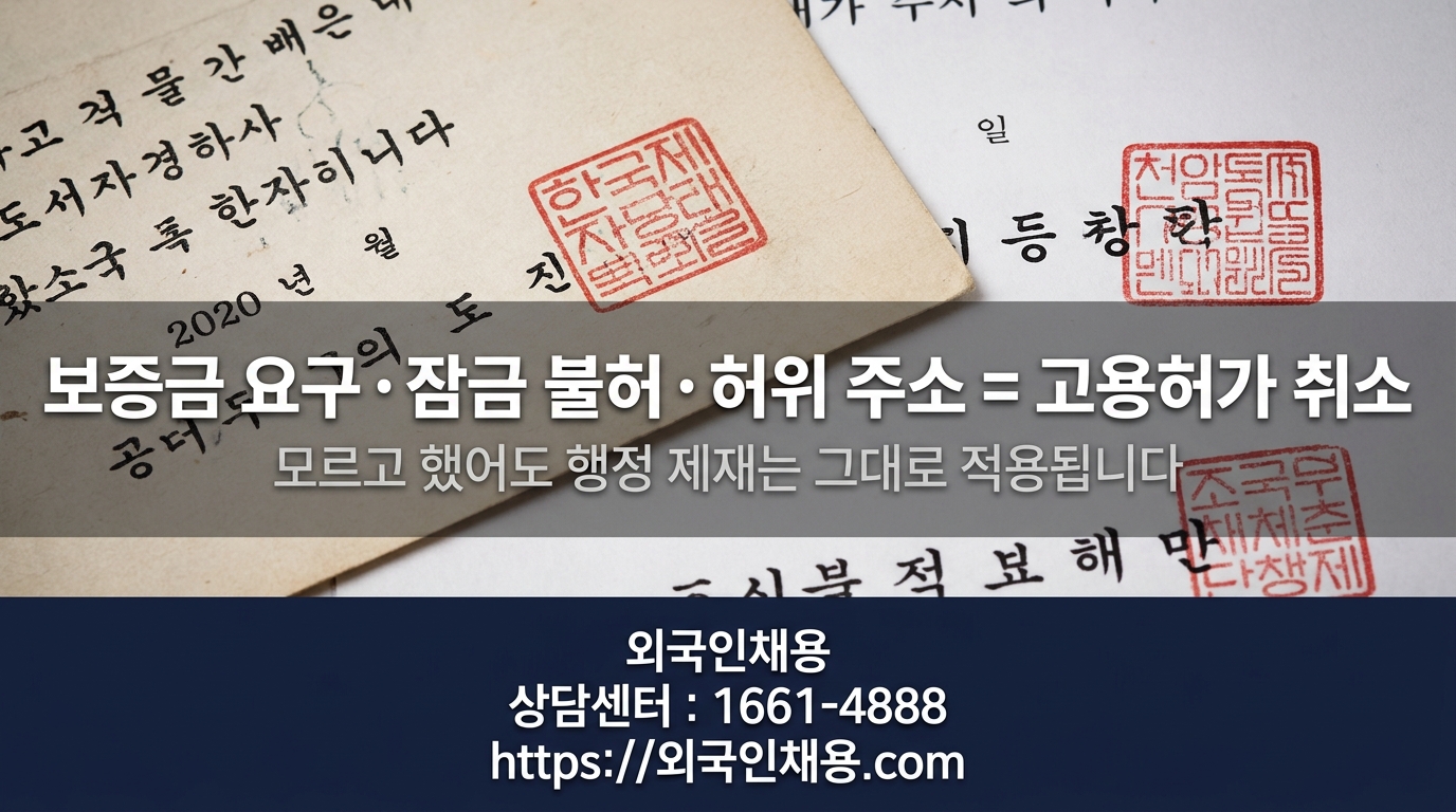 외국인 직원 숙소 운영 주의사항