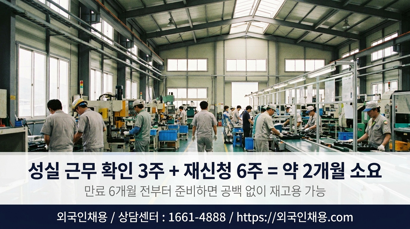 E-9 재입국 특례 진행 타임라인과 소요 기간