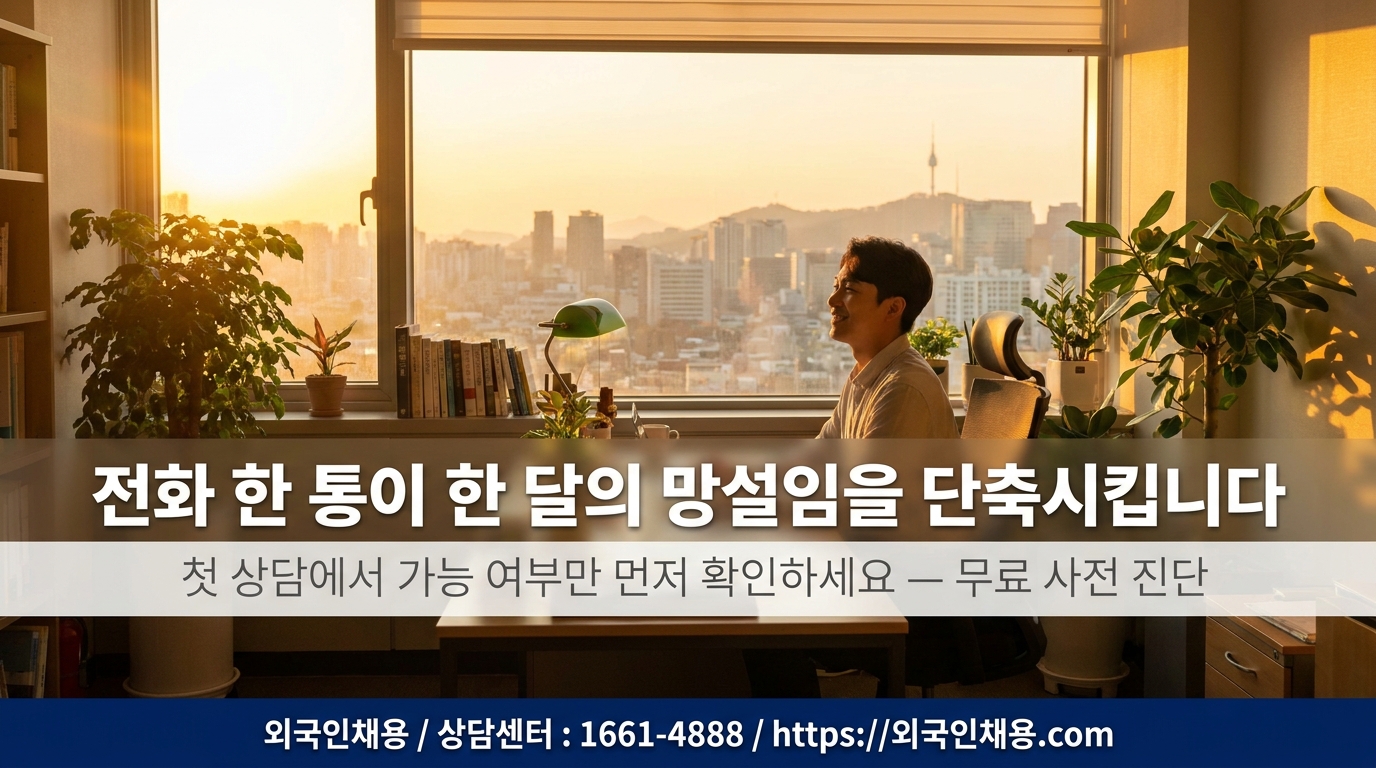 외국인채용 첫 상담, 처음이 가장 어렵습니다